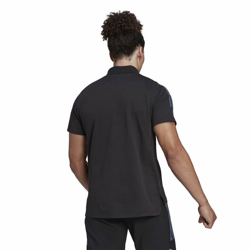 Herren Kurzarm-Poloshirt Adidas All Black Schwarz