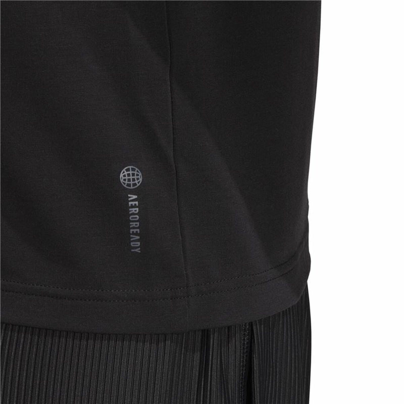 Damen Kurzarm-T-Shirt Adidas Aeroready Wrap-Back Schwarz