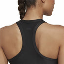 Sporttop für Frauen Adidas Studio Wrapeed Rib Schwarz