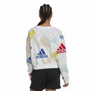 Damen Sweater ohne Kapuze Adidas Essentials Multi-Coloured Weiß