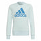 Sweatshirt ohne Kapuze für Mädchen Adidas Essentials Hellblau