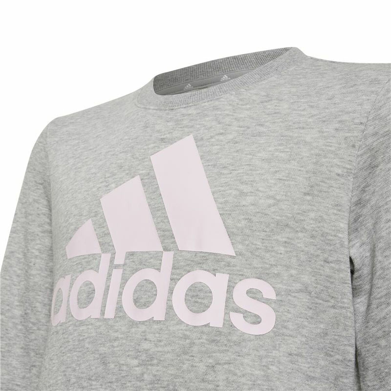 Sweatshirt ohne Kapuze für Mädchen Adidas Essentials Grau