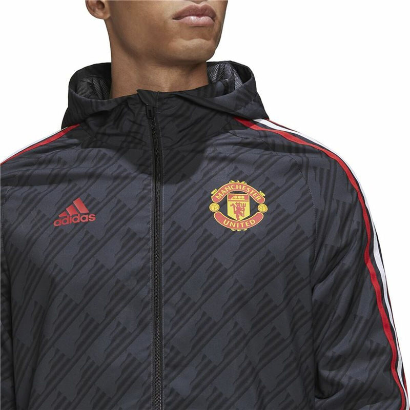 Sportjackefür Herren Adidas Manchester United DNA Schwarz