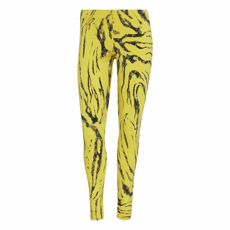 Sporthose Damen Adidas Future Icons Animal-Print Gelb