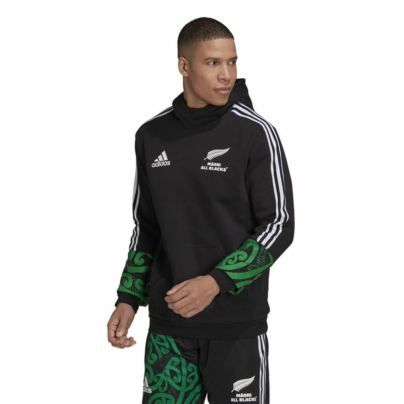 Herren Sweater mit Kapuze Adidas Maori Schwarz