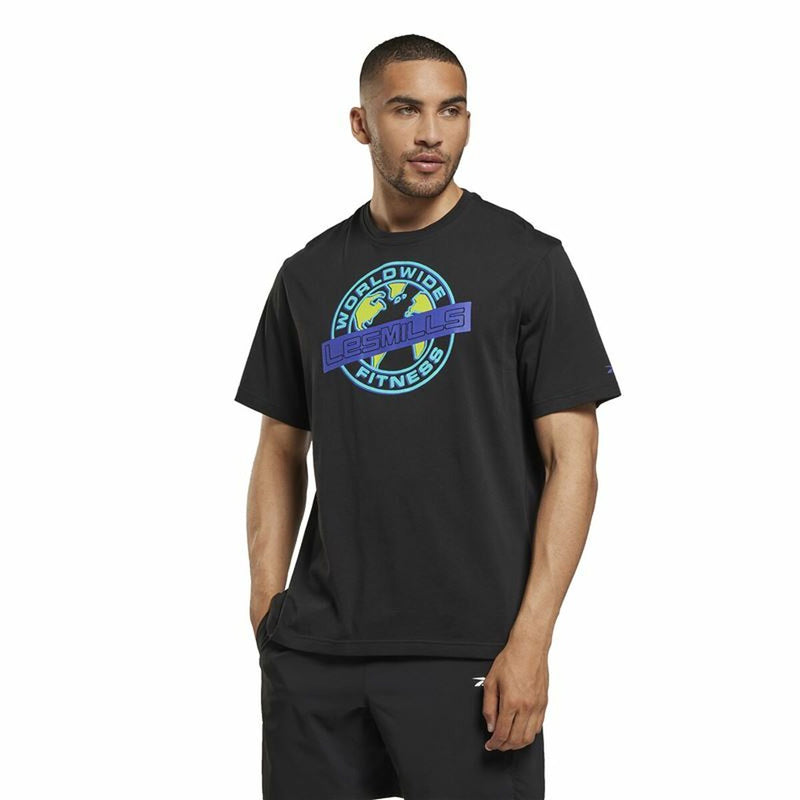 Herren Kurzarm-T-Shirt Reebok Les Mills® Oversized Graphic Schwarz