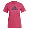 Damen Kurzarm-T-Shirt Adidas Designed 2 Move Logo Pink