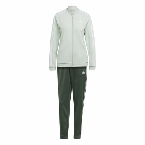 Damen-Trainingsanzug Adidas Essentials 3 Stripes Hellgrün