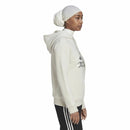 Damen Sweater mit Kapuze Adidas Essentials Logo Fleece Weiß