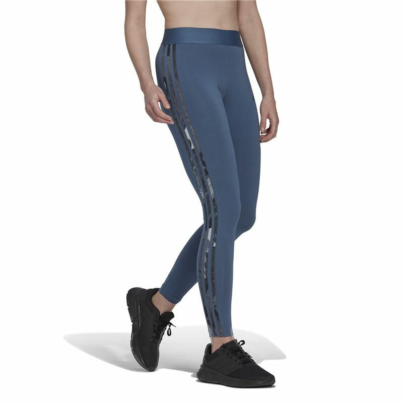 Sporthose Damen Adidas Loungewear Essentials 3 Stripes Blau