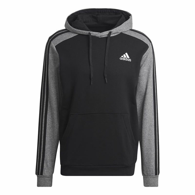 Herren Sweater mit Kapuze Adidas Mélange French Terry Schwarz