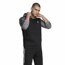 Herren Sweater mit Kapuze Adidas Mélange French Terry Schwarz