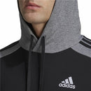 Herren Sweater mit Kapuze Adidas Mélange French Terry Schwarz