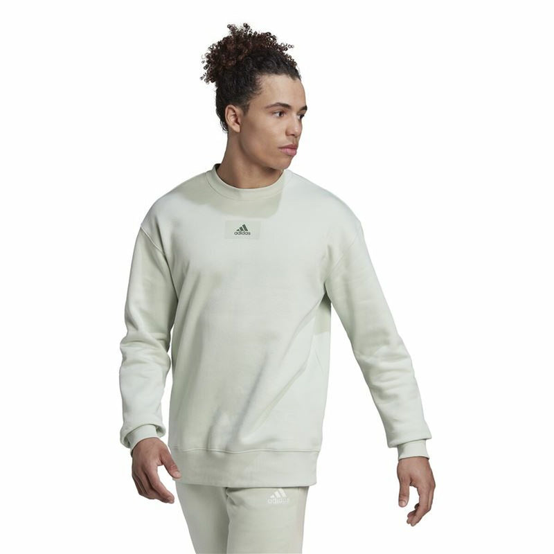 Herren Sweater ohne Kapuze Adidas Essentials Feelvivid Hellgrün