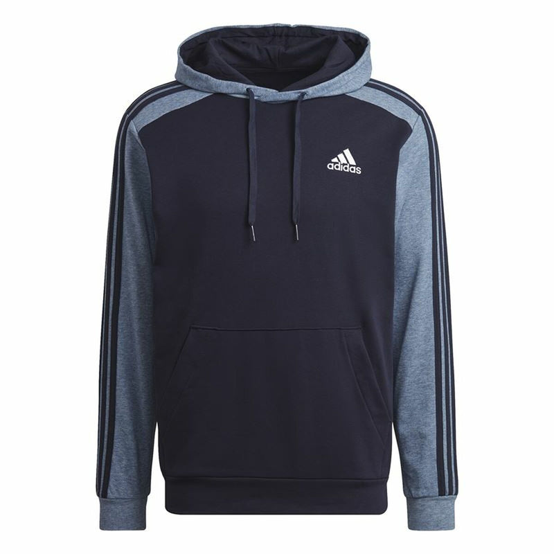 Herren Sweater mit Kapuze Adidas Mélange French Terry Dunkelblau