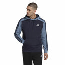 Herren Sweater mit Kapuze Adidas Mélange French Terry Dunkelblau