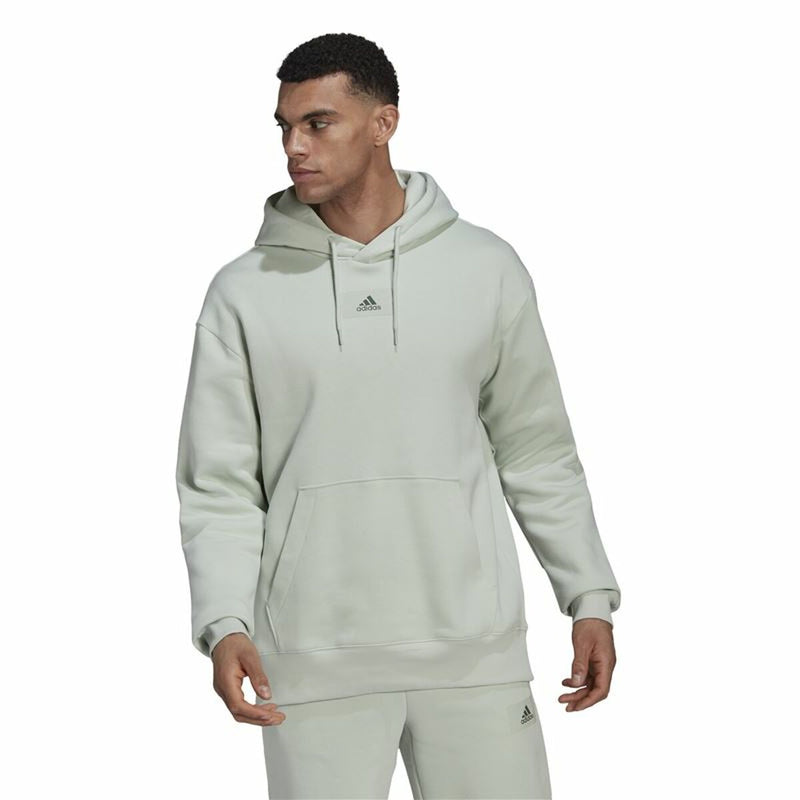 Herren Sweater mit Kapuze Adidas Essentials FeelVivid Hellgrün