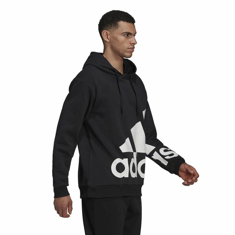 Herren Sweater mit Kapuze Adidas Essentials Schwarz