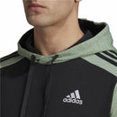 Herren Sweater mit Kapuze Adidas Essentials Mélange French Terry Schwarz