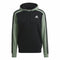 Herren Sweater mit Kapuze Adidas Essentials Mélange French Terry Schwarz