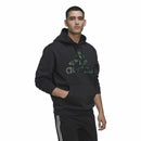 Herren Sweater mit Kapuze Adidas Camo French Terry Schwarz