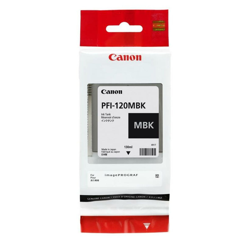 Original Tintenpatrone Canon PFI-120MBK Matte Hinterseite