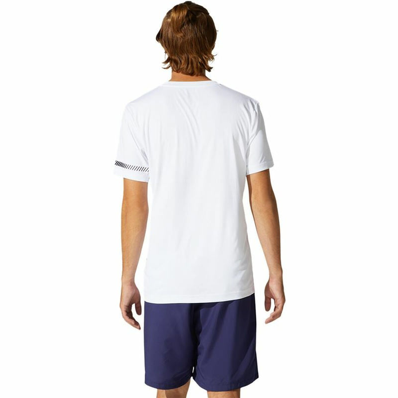 Herren Kurzarm-T-Shirt Asics Court Weiß