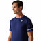 Herren Kurzarm-T-Shirt Asics Court SS Blau