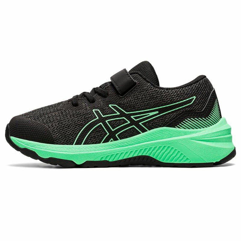 Laufschuhe für Kinder Asics GT-1000 11 Schwarz/Grün Schwarz