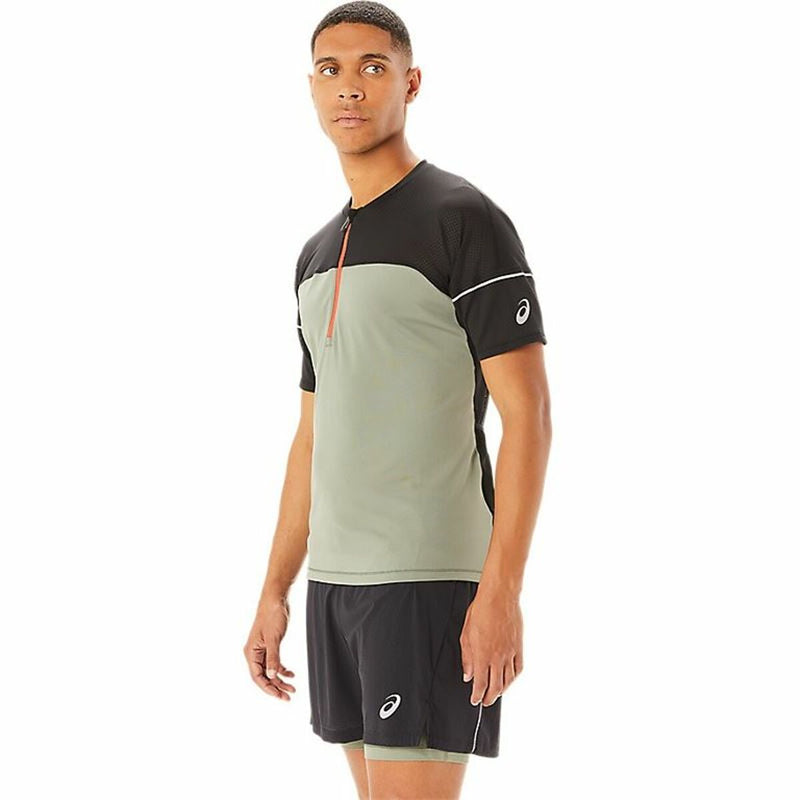 Herren Kurzarm-T-Shirt Asics Fujitrail Top grün