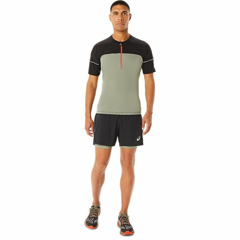 Herren Kurzarm-T-Shirt Asics Fujitrail Top grün