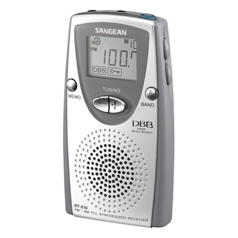 Tragbares Radio Sangean DT-210 Silberfarben