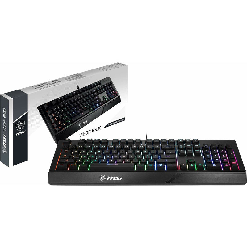 Gaming Tastatur MSI Vigor GK20 Qwerty Spanisch Schwarz LED RGB