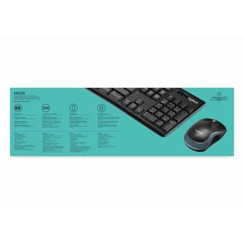 Mouse und Tastatur Logitech MK270 Draadloze QWERTY Englisch EEUU (Restauriert A)