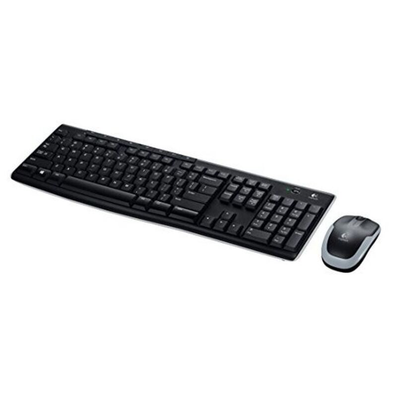 Tastatur mit Drahtloser Maus Logitech 920-004513 Schwarz Spanisch