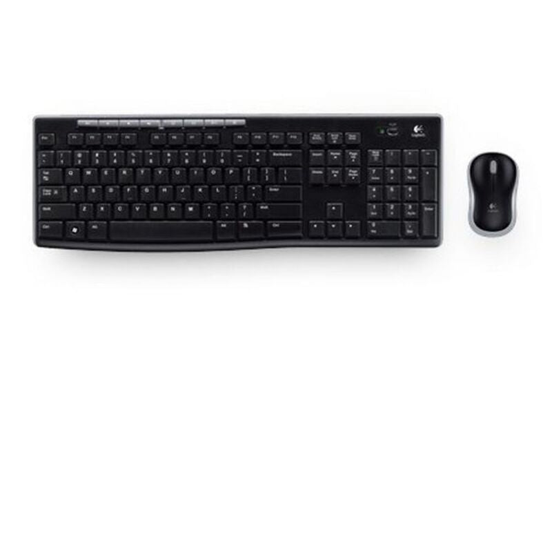 Tastatur mit Drahtloser Maus Logitech 920-004513 Schwarz Spanisch