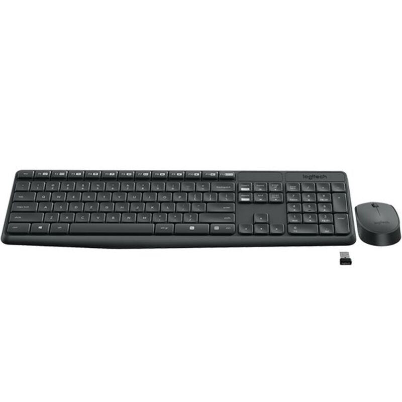 Tastatur mit Drahtloser Maus Logitech 920-007919 Grau