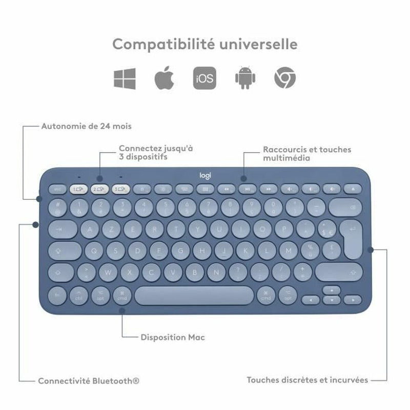 Drahtlose Tastatur Logitech K380 Blau