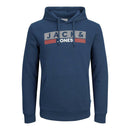 Herren Sweater mit Kapuze Jack & Jones Marineblau