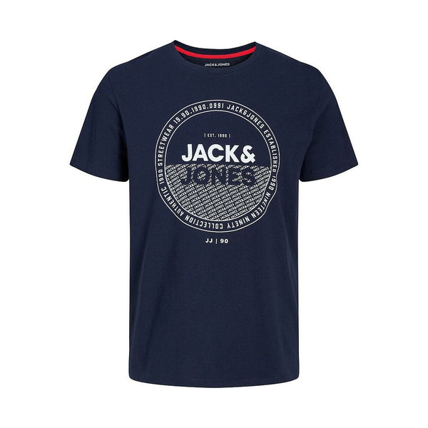 Herren Kurzarm-T-Shirt  TEE SS CREW NECK Jack & Jones 12221002 Marineblau