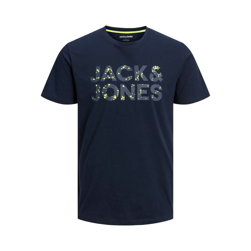 Herren Kurzarm-T-Shirt JJNEON POP TEE SS CREW  Jack & Jones 12221930  Marineblau