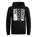 Herren Sweater mit Kapuze Jack & Jones JJJIO SWEAT HOOD 12222894  Schwarz