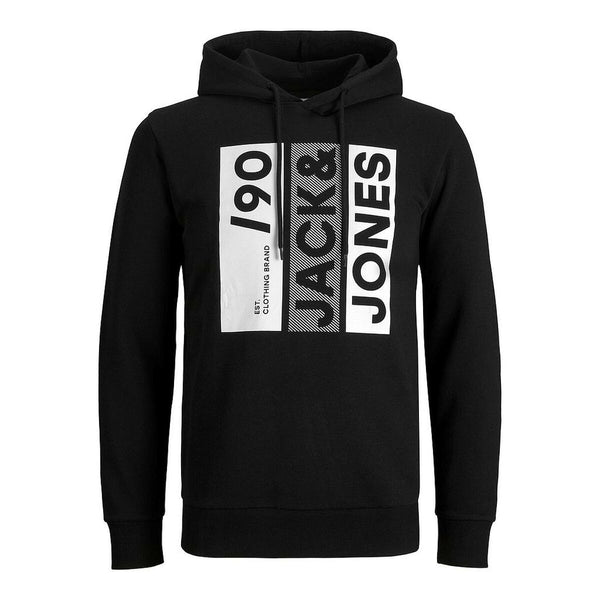 Herren Sweater mit Kapuze Jack & Jones JJJIO SWEAT HOOD 12222894  Schwarz