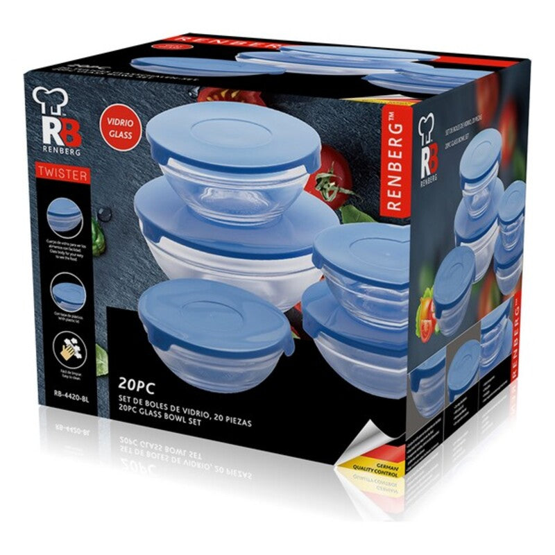 Lunchbox-Set Renberg Glas Kristall (20 pcs)