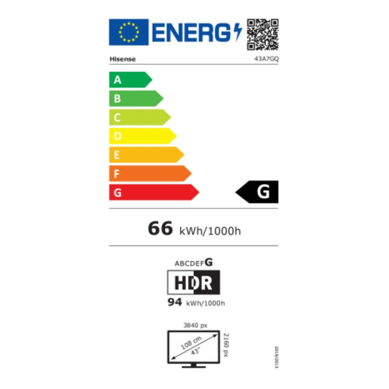 Smart TV Hisense 43A7GQ Ultra HD 4K LED 43" QLED Dolby Vision HDR10+