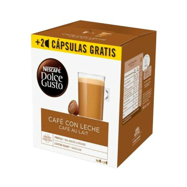 Kaffeekapseln Nescafé Dolce Gusto Cafe au lait (18 Uds)