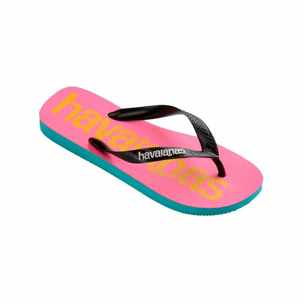 Flip Flops für Frauen Havaianas Top Logomania Blau Rosa