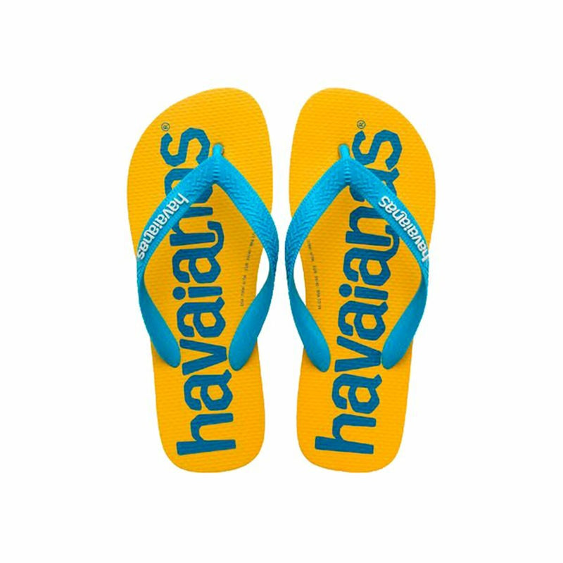 Flip Flops für Frauen Havaianas Top Logomania Blau Gelb