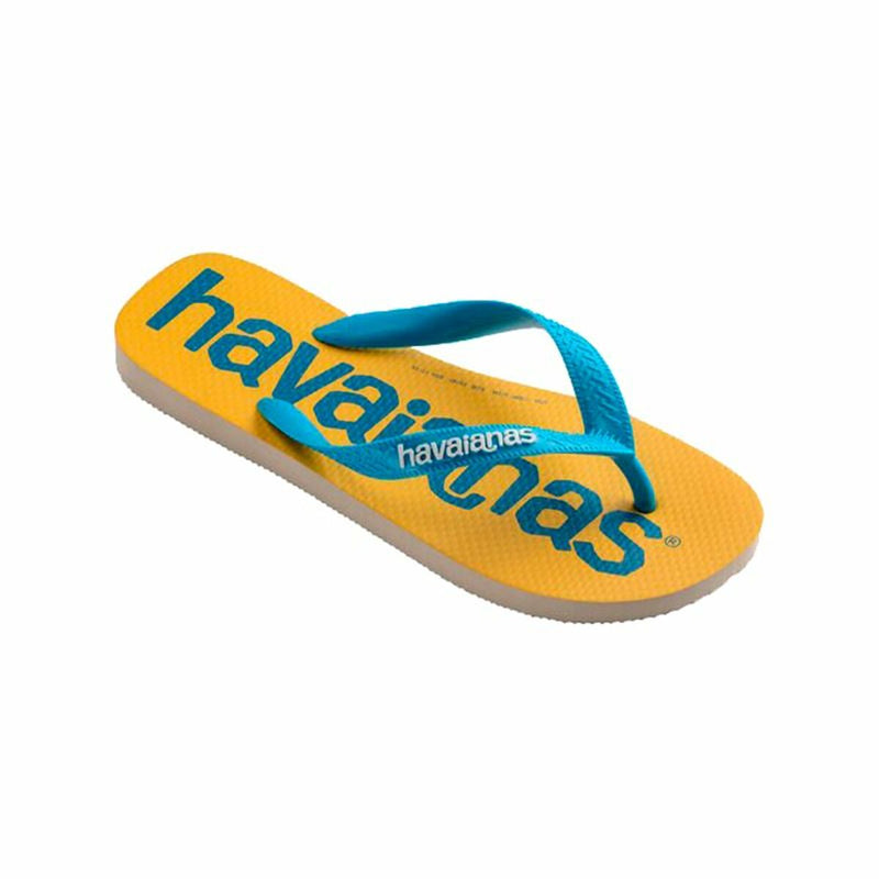 Flip Flops für Frauen Havaianas Top Logomania Blau Gelb