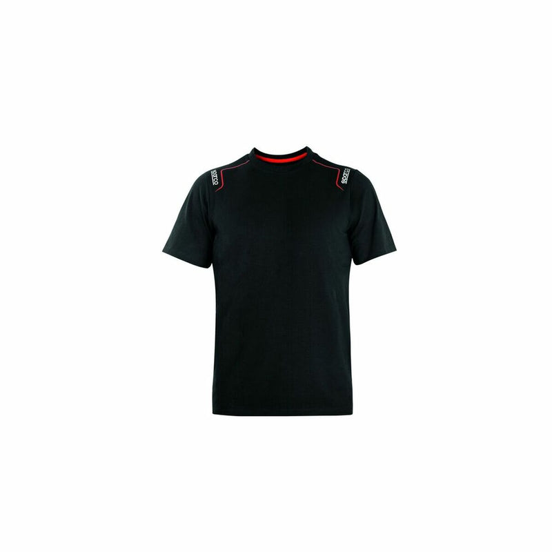 Herren Kurzarm-T-Shirt Sparco S02408NR2M Schwarz (Größe M)